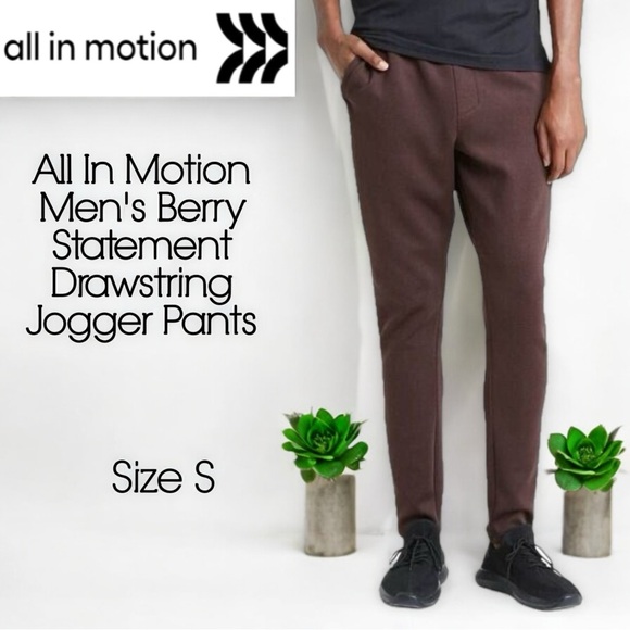 all in motion Other - All In Motion Men's Berry Statement Drawstring Jogger Pants